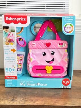 NEW Fisher Price Laugh & Learn Interactive Toy Bag My Smart Purse Baby Toddler
